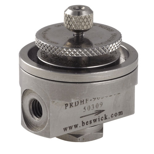 High-flow pressure regulator - PRDHF-.N - Beswick Engineering Co, Inc. - for water / for compressed air / for gas