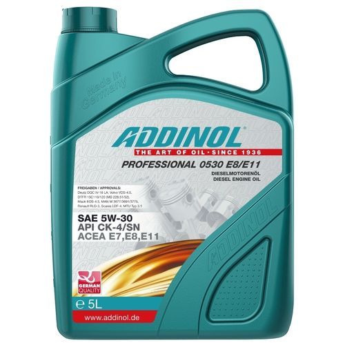 Lubricating oil - PROFESSIONAL 0530 E8 E11 - ADDINOL Lube Oil ...