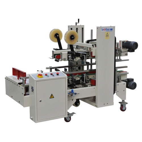 Double-flap carton sealer - AS723  - ZHEJIANG BROTHER PACKING MACHINERY CO.,LTD - adhesive tape