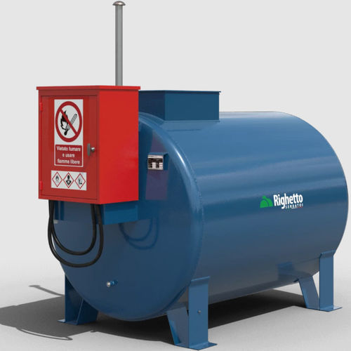 Fuel tank - CDP series  - Righetto Serbatoi - carbon steel / cylindrical / double-walled