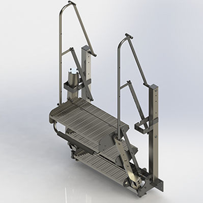 Straight staircase - Zipfluid srl - metal / for tanks