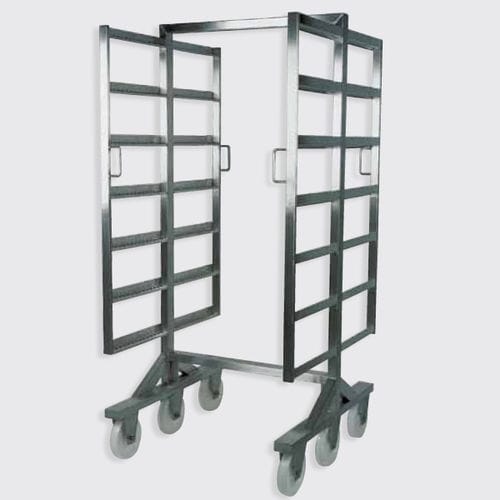 Transport trolley - 100, 110 series - Eberhardt GmbH - stainless steel / with swivel casters / for smokehouses
