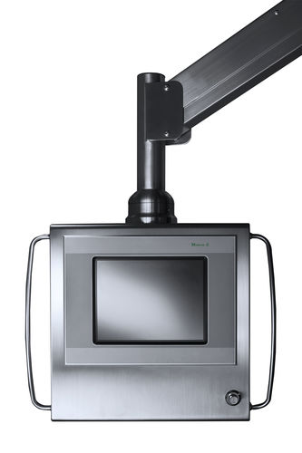 Flat screen support arm system - EKO - Irinox S.p.A. - stainless steel / for control panels