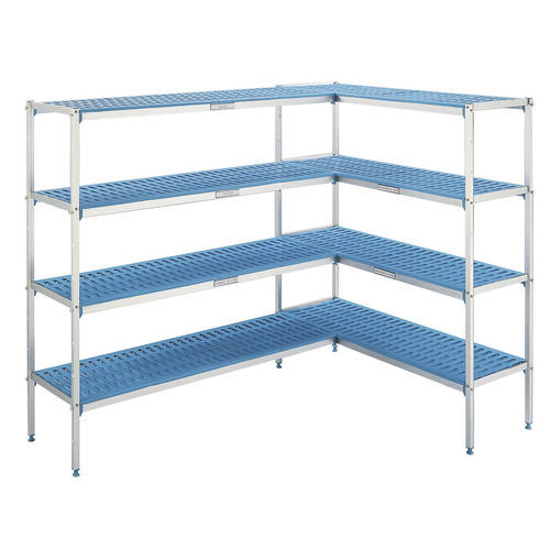Storage warehouse shelving - KIDE S.COOP - with shelves / aluminium / polyethylene