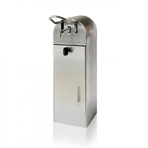 Soap dispenser - Heinz Marchel GmbH & Co. KG - manual / stainless steel / stand-alone