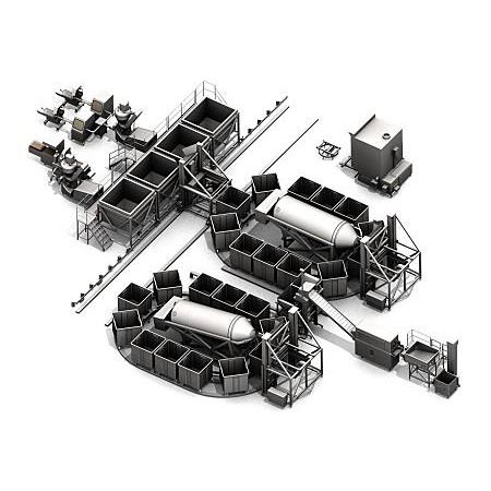 Production plant for the food industry - Twinline - Metalquimia S.A. - ham