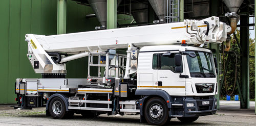 truck-mounted telescopic boom lift - Palfinger