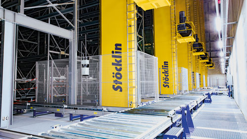 Pallet automatic storage system - Stöcklin - cassette / for trays
