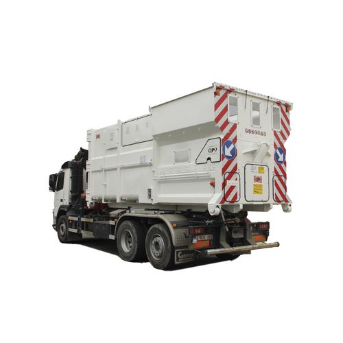 Mobile waste compactor - AJK NV - monobloc / horizontal / hydraulic