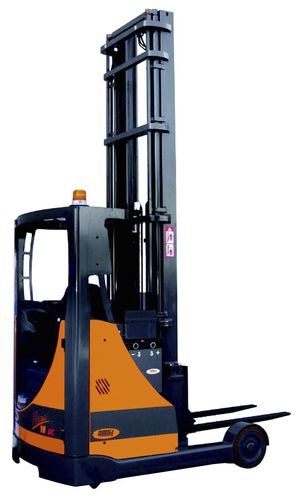 Electric reach truck - NEOS II 20 ac - OMG S.p.A. - side-facing seated / handling / compact
