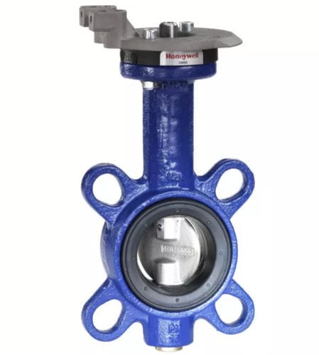 Butterfly valve - V5421B series - Honeywell Environmental & Combustion Controls EMEA - electrically-actuated / for hot water / flange