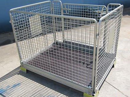 Foldable pallet box - K. Hartwall Ltd - wire mesh / storage / transport