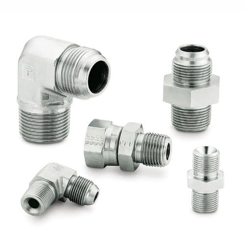 Pipe hydraulic adapter - 12C3P4S - Parker Stratoflex - threaded / steel / straight