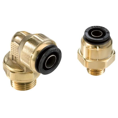Pneumatic fitting - JNPMB12-12-6 - Parker Stratoflex - ring / quick / 90° angle