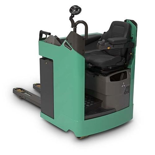 Electric pallet truck - PBS20-30N2 series - Mïtsubishi Forklift Trucks - side-facing seated / 24 V / for warehouse