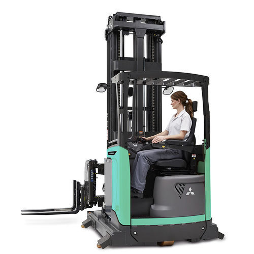 VNA reach truck - THD13-15N3 series - Mïtsubishi Forklift Trucks - electric / side-facing seated / multi-directional