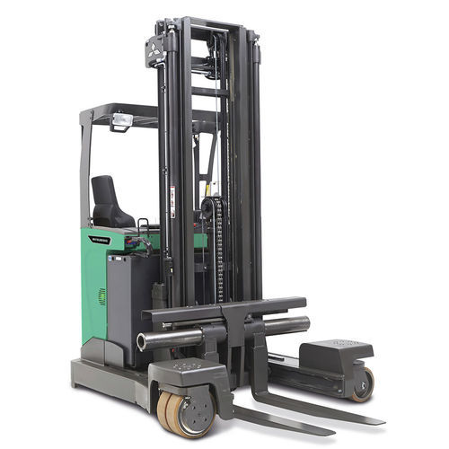 Electric reach truck - RBM20-25N3 series - Mïtsubishi Forklift Trucks - side-facing seated / pallet / handling