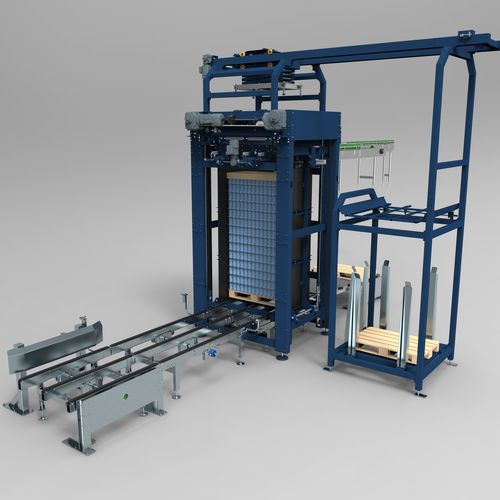Sweep-off layer depalletizer - Insar d.o.o. - for tin cans / for the food and beverage industry / for glass containers