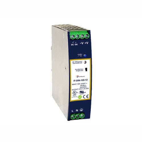 DIN rail power supply - IT-DIN-120 series - Intellisystem Technologies - AC/DC / single-output / redundant