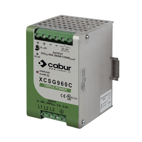DIN rail power supply - XCSG500  - Cabur - AC/DC / single-output / linear