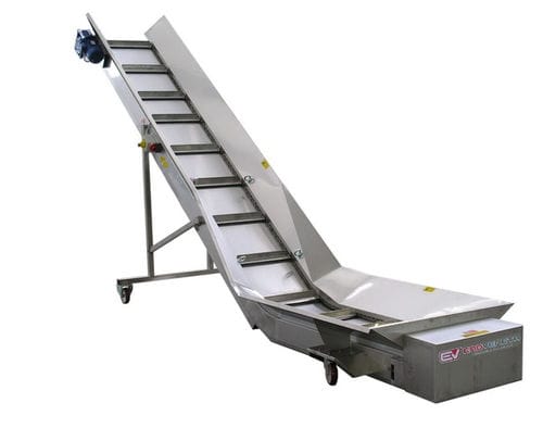 Belt conveyor - Enoveneta - inclined / lifting / for the food industry
