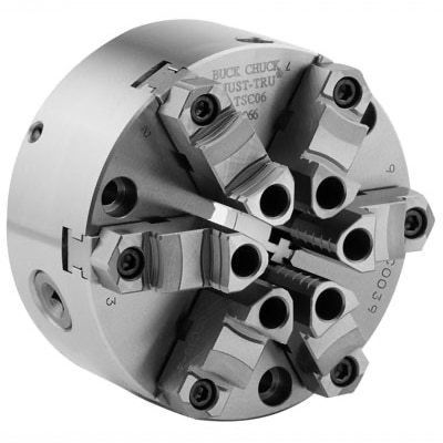 Manual tightening turning chuck - ATSC - Hardinge Workholding - steel / high-precision / with jaws