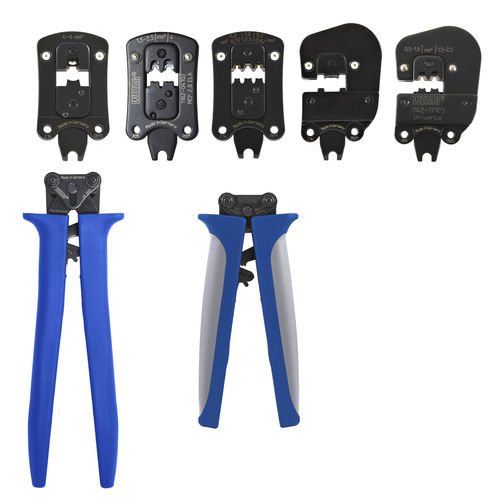 Hand crimping tool - CSV 10 series - WEZAG GmbH Werkzeugfabrik - for cable lugs / for wires / with interchangeable dies