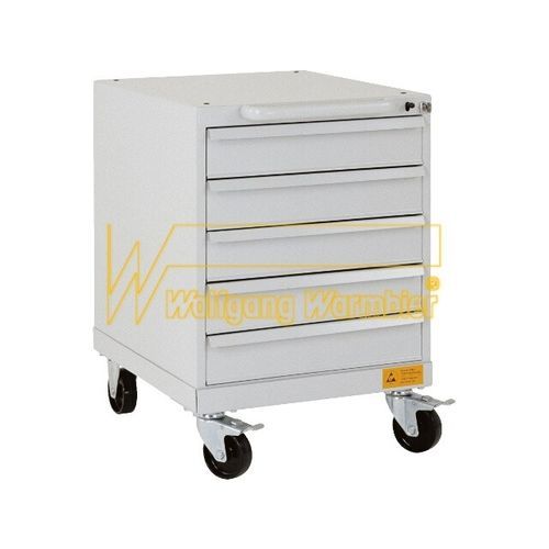 Storage cabinet - Wolfgang Warmbier GmbH & Co. KG Systeme gegen Elektrostatik - on casters / with drawer / metal