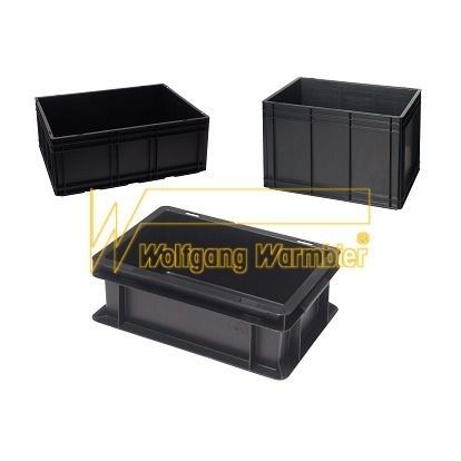Conductive crate - Wolfgang Warmbier GmbH & Co. KG Systeme gegen Elektrostatik - polypropylene / stackable / modular
