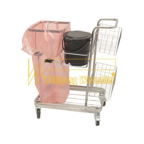Cleaning trolley - Wolfgang Warmbier GmbH & Co. KG Systeme gegen Elektrostatik - metal / for waste containers / with swivel casters