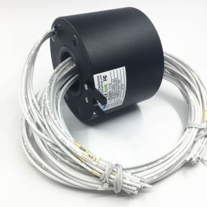 Through-bore slip ring - BTH2586 - ByTune Electronics - for rotary tables / silver / IP54
