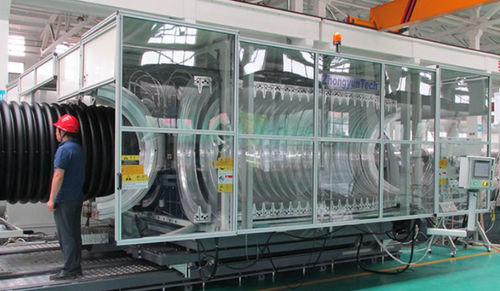 Corrugated pipe production corrugator - ZC-1200H - Zhongyun Group - for extrusion lines