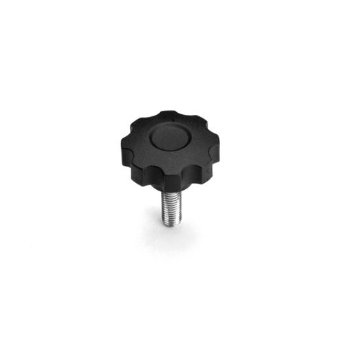 Threaded knob - VPA series - GAMM - lobe / technopolymer / with stud