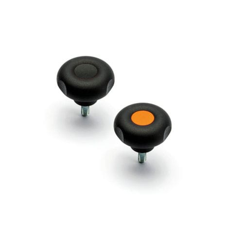 Threaded knob - VTP - GAMM - three-lobe / technopolymer / with stud