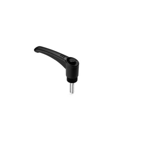Thermoplastic clamping lever - LRP series - GAMM - steel / adjustable / external thread