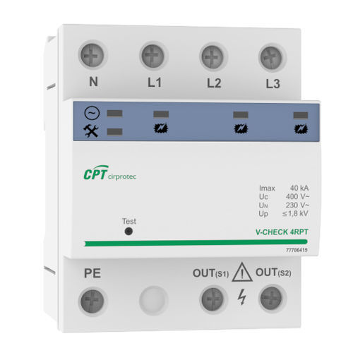 Type 2 surge protector - V-CHECK 4RPT - Cirprotec - class II / anti-surge / combined