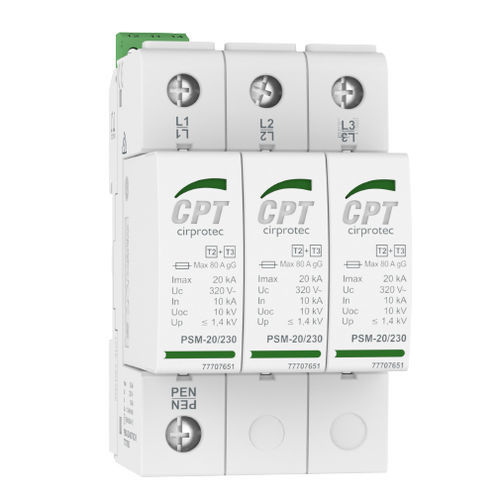 Type 2 surge protector - PSM3-20/230 TNC - Cirprotec - type 3 / class II / class III