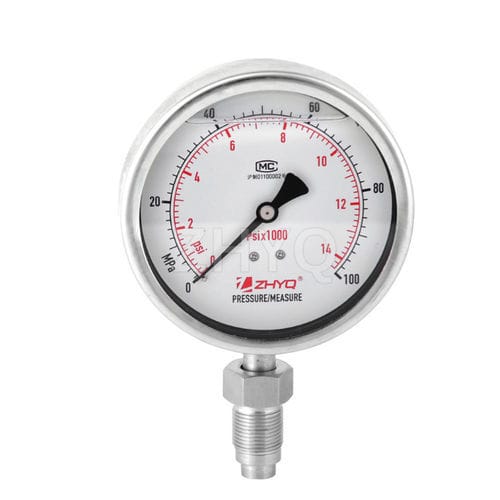 Dial pressure gauge - PT124Y-620 - Shanghai Zhaohui Pressure Apparatus Co.,Ltd.(ZHYQ) - threaded / Bourdon tube / process