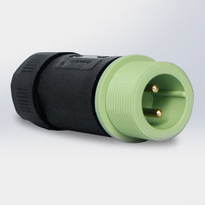 Electrical power supply connector - EC02681-1023-AF - Suzhou Exceedconn Technology Co.,Ltd. - cylindrical / male / polyamide