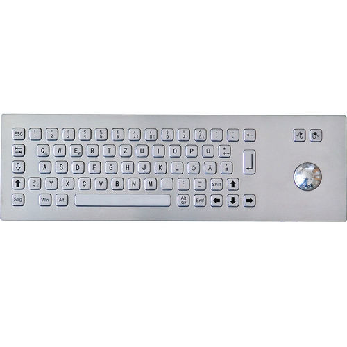 Panel-mount keyboard - TASTATUR-75TS-SPA - WES Systeme Electronic GmbH - with mechanical keys / 65-key / with trackball