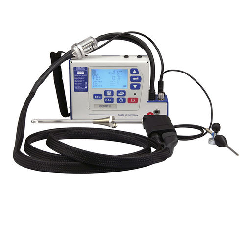 Gas analyzer flue gas / for boiler / portable