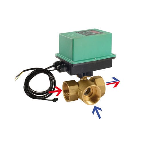 Ball valve - DIAMIXNFAM - Comparato Nello S.r.l. - electrically-actuated / temperature control / mixing