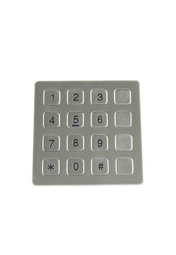 16-key keypad - JR-KP-09 - J&R Technology Ltd - wall-mounted / stainless steel / vandal-proof
