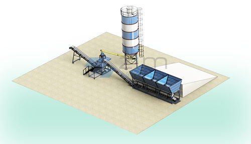 Stationary concrete batching plant - ZIM BS MAXI - ZIM ENGINEERING - compact / automatic