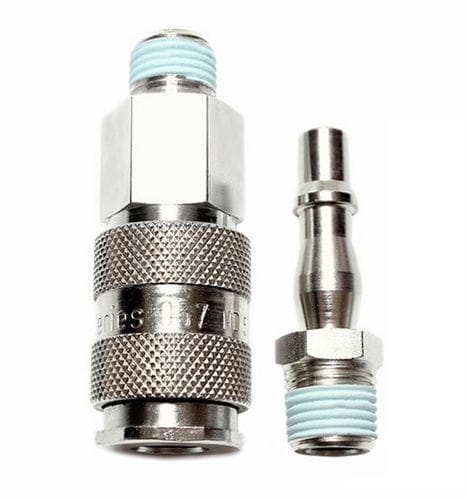 Pneumatic fitting - 057 series - Kee Connections - quick / nickel-plated brass / stainless steel