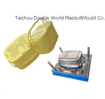 Mono-cavity plastic injection mold - DDW-CRM009 - Taizhou Double World Plastic&Mould Co., Ltd. - for crates / for the packaging industry
