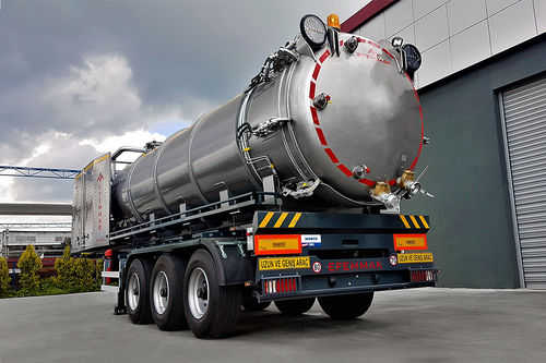 Suction semi-trailer - XLT-Vac - Efemmak - for waste / sludge / 3-axle