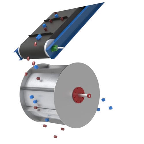 Bulk material separator - IDEMAG - magnetic drum / for the recycling industry / for the pharmaceutical industry