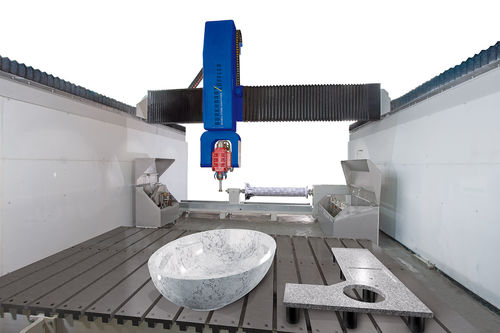 6-axis CNC machining center - BAZ 3000 - burkhardt-hensel - vertical / bridge / cutting