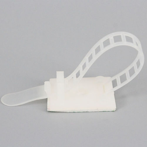 Plastic cable clamp - DM-ADC series - DEMOELE / Wenzhou Duanmeng Electric Co.,Ltd - nylon / adjustable / self-adhesive
